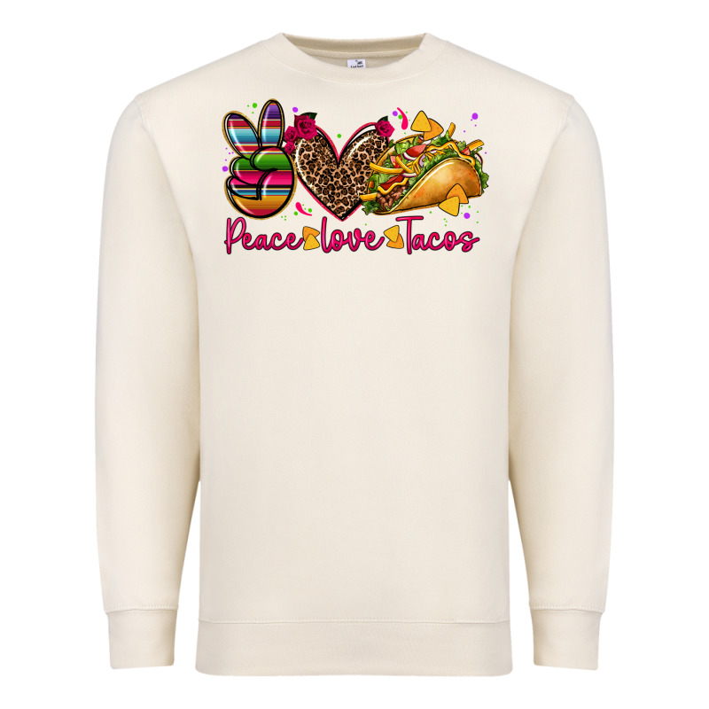 Peace Love Tacos Premium Sweatshirt by CTS Tumbler Store | Teevron