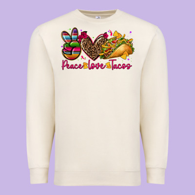 Peace Love Tacos Premium Sweatshirt Designed By Cts Tumbler Store