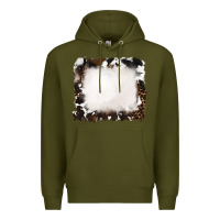 Army Green cowhide frames background Premium Hoodie - RanaPortraitStore