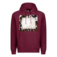 Burgundy cowhide frames background Premium Hoodie - RanaPortraitStore