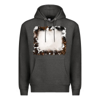 Charcoal Heather cowhide frames background Premium Hoodie - RanaPortraitStore