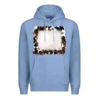 Colony Blue cowhide frames background Premium Hoodie - RanaPortraitStore