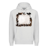Dove Grey cowhide frames background Premium Hoodie - RanaPortraitStore