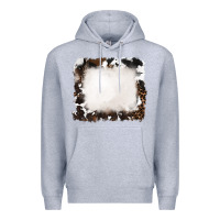 Heather Grey cowhide frames background Premium Hoodie - RanaPortraitStore