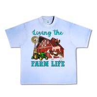 Grape Ice western loving the farm life barn cow pig rooster tractor wind wheel Urban Heavy Tee - Artiststas
