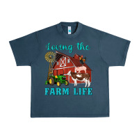 Midnight Navy western loving the farm life barn cow pig rooster tractor wind wheel Urban Heavy Tee - Artiststas