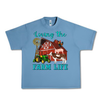 Pebble Blue western loving the farm life barn cow pig rooster tractor wind wheel Urban Heavy Tee - Artiststas
