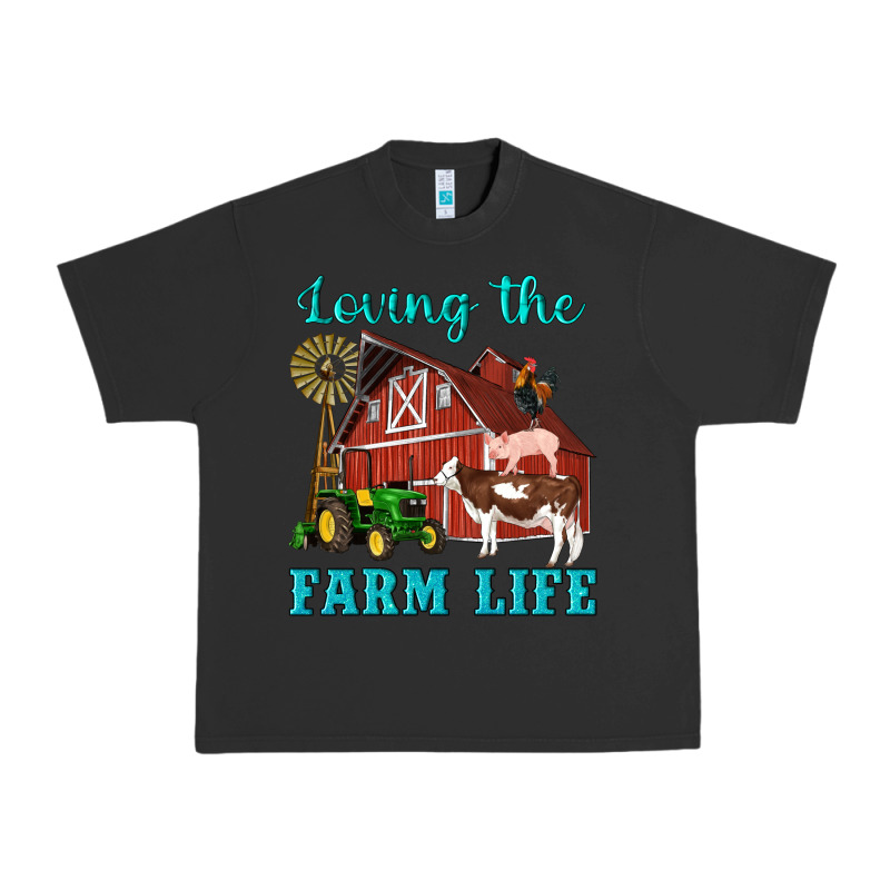 Western Loving The Farm Life Barn Cow Pig Rooster Tractor Wind Wheel Urban Heavy Tee by Artiststas | Teevron