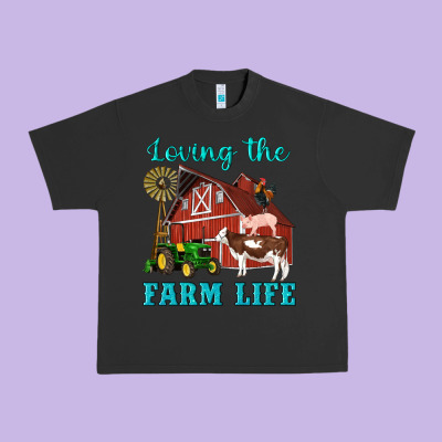 Western Loving The Farm Life Barn Cow Pig Rooster Tractor Wind Wheel Urban Heavy Tee Designed By Artiststas