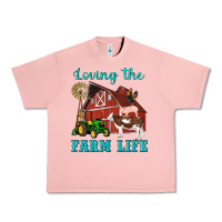 Salmon western loving the farm life barn cow pig rooster tractor wind wheel Urban Heavy Tee - Artiststas