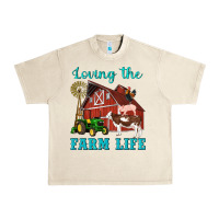 Sandshell western loving the farm life barn cow pig rooster tractor wind wheel Urban Heavy Tee - Artiststas