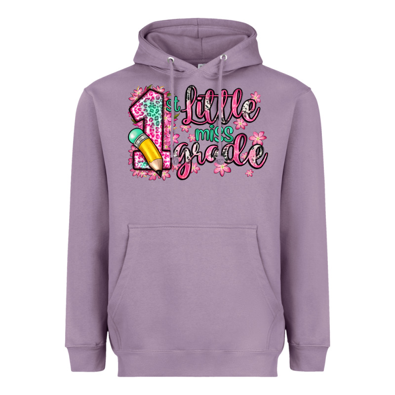 Little Miss 1st Grade Heavyweight Hoodie by Zillion Design Studio | Teevron