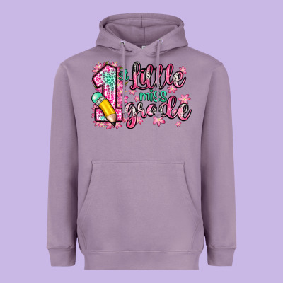 Little Miss 1st Grade Heavyweight Hoodie Designed By Zillion Design Studio