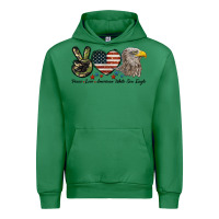 Emerald Peace Love American White Sea Eagle Urban Hoodie - LillyAllenDesigns