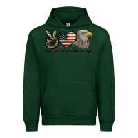 Forest Green Peace Love American White Sea Eagle Urban Hoodie - LillyAllenDesigns