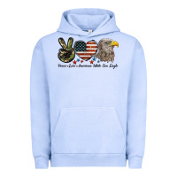 Pigment Grape Ice Peace Love American White Sea Eagle Urban Hoodie - LillyAllenDesigns