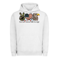 Pigment Lunar Rock Peace Love American White Sea Eagle Urban Hoodie - LillyAllenDesigns