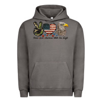Pigment Tornado Peace Love American White Sea Eagle Urban Hoodie - LillyAllenDesigns