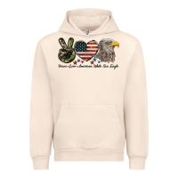 Sandshell Peace Love American White Sea Eagle Urban Hoodie - LillyAllenDesigns