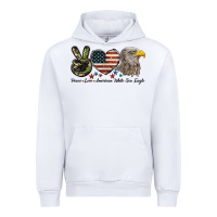 White Peace Love American White Sea Eagle Urban Hoodie - LillyAllenDesigns