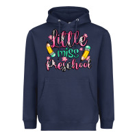 Navy little miss preschool Heavyweight Hoodie - Zillion Design Studio
