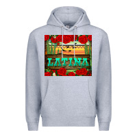 Heather Grey latina tumbler Premium Hoodie - BundleAndBundleShop