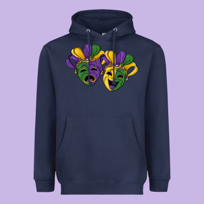 Mardi Gras Mask Heavyweight Hoodie Designed By Ranaportraitstore