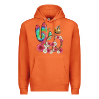 Carrot cactus peace sign flowers and butterflys Premium Hoodie - Artiststas