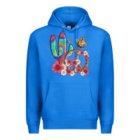 True Royal cactus peace sign flowers and butterflys Premium Hoodie - Artiststas