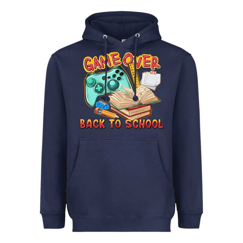 Game Over Back To School Heavyweight Hoodie by texasbilliewilder | Teevron