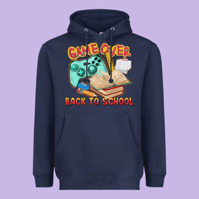 Game Over Back To School Heavyweight Hoodie Designed By Texasbilliewilder