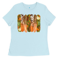 Baby Blue fall brushstrokes Ladies Tee - BarkalooDesign