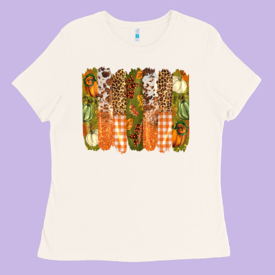 Fall Brushstrokes Ladies Tee Designed By Barkaloodesign