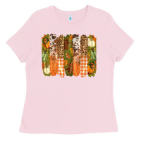 Bubblegum Pink fall brushstrokes Ladies Tee - BarkalooDesign