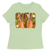 Matcha fall brushstrokes Ladies Tee - BarkalooDesign