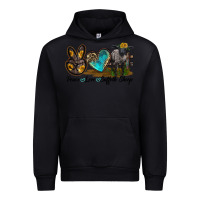 Black Peace Love Suffolk Sheep Urban Hoodie - LillyAllenDesigns