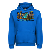 Cobalt Peace Love Suffolk Sheep Urban Hoodie - LillyAllenDesigns