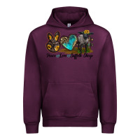 Mauve Wine Peace Love Suffolk Sheep Urban Hoodie - LillyAllenDesigns