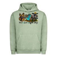 Pigment Oil Green Peace Love Suffolk Sheep Urban Hoodie - LillyAllenDesigns