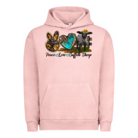 Pigment Salmon Peace Love Suffolk Sheep Urban Hoodie - LillyAllenDesigns