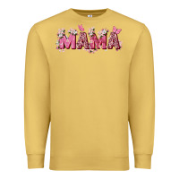 Antique Gold pink flowers mama Premium Sweatshirt - Zillion Design Studio
