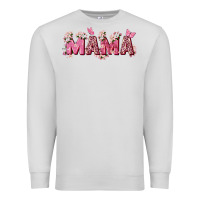 Dove Grey pink flowers mama Premium Sweatshirt - Zillion Design Studio