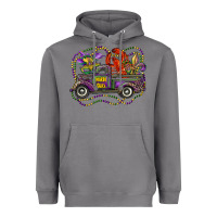 Storm mardi gras truck with mask fleur de lis and crawfish Heavyweight Hoodie - RanaPortraitStore