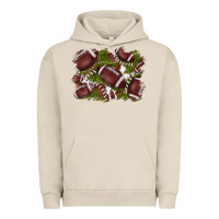 Pigment French Oak football background Urban Hoodie - BarkalooDesign