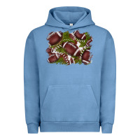Pigment Pebble Blue football background Urban Hoodie - BarkalooDesign