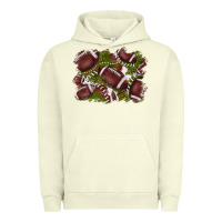 Pigment Pistachio football background Urban Hoodie - BarkalooDesign