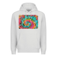 Dove Grey tie dye leopard cowhide glitter background Premium Hoodie - Artiststas