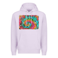 Lilac tie dye leopard cowhide glitter background Premium Hoodie - Artiststas