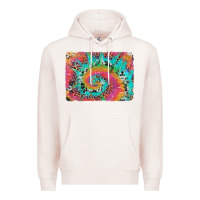 Pale Pink tie dye leopard cowhide glitter background Premium Hoodie - Artiststas