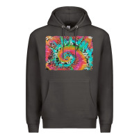 Smoke tie dye leopard cowhide glitter background Premium Hoodie - Artiststas